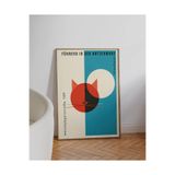 512 Store Modern Duvar Dekor Cat Tasarım German Çerçevesiz Kuşe Kağıt Poster Ev Dekor Tasarım 30 X 42 Beyaz