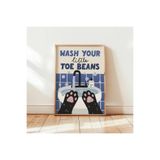 512 Store Modern Estetik Banyo Tuvalet Tasarım Çerçevesiz Afiş Kuşe Kağıt Poster/Wash Your Little Toe Beans 30 X 42 Kırmızı