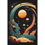 512 STORE Retro Duvar Poster Uzay Gezegen Mars, 2929922j2920lwl2ll2