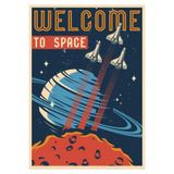 512 STORE Retro Duvar Poster Welcome To Space, 19199191i1kk1p