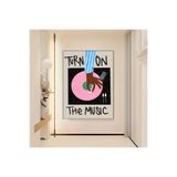 512 STORE Turn On The Music Modern Estetik Duvar Dekor Çerçevesiz Tablo Poster 30 X 42 Bej, 7r3fgv13r