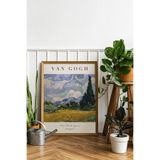 512 Store Van Gogh Çerçevesiz Poster Duvar Tablosu Poster Modern Premium Tablo Dekoratif Çerçevesiz Tablo 21 X 30 Mavi Pstr-0009