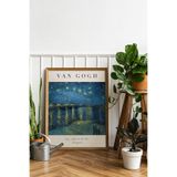 512 Store Van Gogh Starry Night Çerçevesiz Poster Duvar Tablosu Poster Modern Tablo Dekoratif Çerçevesiz Tablo 21 X 30 Mavi