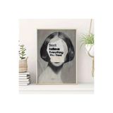 512 STORE Yazı Tema Modern Dekor Çerçevesiz Tablo Poster "Düşündüğün Her Şeye İnanma" 30 X 42 Mor, 46532rf2ge1d3f