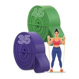 5/15/25/35/45 KG Barfiks Lastiği Gym Resistance Band Antrenman Kas Geliştirme Bandı (Mor+Yeşil (35+45kg))
