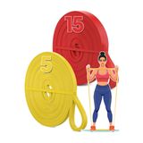 5/15/25/35/45 KG Barfiks Lastiği Gym Resistance Band Antrenman Kas Geliştirme Bandı (Sarı+Kırmızı (5+15kg))