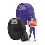 5/15/25/35/45 KG Barfiks Lastiği Gym Resistance Band Antrenman Kas Geliştirme Bandı (Siyah+Mor (25+35kg))