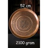 52 Cm El İşlemeli Otantik Desenli Kalın Urfa Bakır Tepsi - Bakır-Tps450