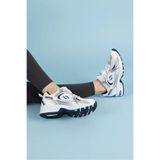 530 Kadın, Erkek, Unisex Ortopedik Triko Beyaz Lacivert Yürüyüş Spor Ayakkabısı, Günlük Sneaker Beyaz-Lacivert 39