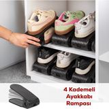 5302 24LÜ Ayakkabı Rampası Ayakkabı Düzenleyici Dolap Içi Organizer- Siyah - 24 adet