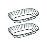 53702 Mezze Cam 2li Çerezlik Meze Tabağı Kahvaltılık 16cm