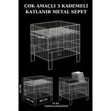 53x53 cm Metal Sepet Promosyon Sepeti Teşhir Sepeti Stüdyo Çok Amaçlı Sepet