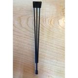 54 Cm Metal Firkete Tel Ayak 1 Adet Kaşıklık Kütük Orta Sehpa Zigon Ayağı Siyah (Vida Tapa Dahil)