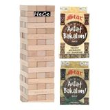 54 Parça Jenga,denge Oyunu Ve Anlat Bakalım Tabu Seri 1+2 Kartları Özel Takım
