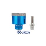 55 mm Granit Mermer Seramik Delme Panç Spiral Ve Matkap Için Aparatlı M14