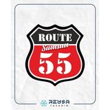 55 Samsun Sticker 10X10 Cmrenkli Sticker