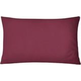 55 x 75 cm Büyük Boy Yastık Kılıfı Ranforce % 100 Pamuklu 2 Adet Fermuarlı - Bordo - 55x75