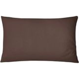 55 x 75 cm Büyük Boy Yastık Kılıfı Ranforce % 100 Pamuklu 2 Adet Fermuarlı - Kahverengi - 55x75