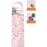550 ml Desenli Tek Kapak Çift Kullanım Pipetli Rahat Içim Kulplu Paslanmaz Çelik Termos 1109-55 - 0 - 249 ml