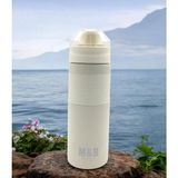550 ml Paslanmaz Çelik Termos - Günlük Spor Outdoor Kamp Sıcak Soğuk Sızdırmaz Matara - Beyaz