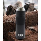550 ml Paslanmaz Çelik Termos - Günlük Spor Outdoor Kamp Sıcak Soğuk Sızdırmaz Matara - Siyah