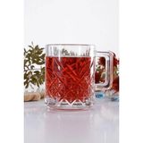 55462 Timeless Cam 2'li 250CC Kulplu Çay Kahve Mug Kupa Bardak Takımı - 2 Adet - 250 ml