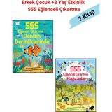 555 Eğlenceli Çıkartma Dizisi Denizin Derinliklerinde ve Hayvanlar - 2 Kitap, +3 Yaş Etkinlik