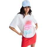 555 Roxy Hangloose Poster Kadın Beyaz Tişört