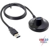 5552 1 Metre USB 3.0 Standlı Dişi Erkek Uzatma Kablosu 1 Metre USB 3.0 Erkek Dişi Uzatma Dock Standlı Istasyonlu Kablo - 1 GB - 00-Siyah - Beyaz - Option-1