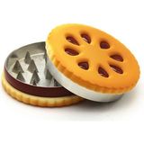 55MM Bisküvi Tasarım Grinder Premium 2 Katmanlı Çinko Alaşım Manuel Kahve Baharat Öğütücü Parçalayıcı