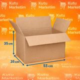 55X35X35 Çift Oluklu Koli 5 Adet - Arşiv Kolisi -Kargo Kolisi - Taşınma Kolisi -Kutumarketim
