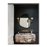 55x75 Asimetrik Salon Aynası/Düzensiz Duvar Dekoru Aynası/Estetik Dekor Ayna Gold 55 x 75