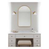 55x80 Gold Çerçeveli Asimetrik Duvar Aynası/Banyo Aynası/Dekor Aynası Gold 55 x 75