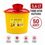 5,6 LT TIBBİ ATIK KUTUSU 50 ADET