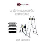 5,6 Metre 9+9 Basamaklı A Tipi Uzayan Alüminyum Teleskopik Merdiven
