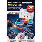 560 Parça Isı ile Daralan Makaron Seti – 2:1 İzolasyonlu Renkli Kablo Koruyucu Kılıf
