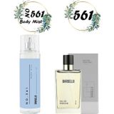 561 Erkek Parfüm Fresh 50 ML EDP + No 561 Erkek Body Mist Vücut Spreyi 210 ML Parfüm Seti