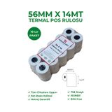 56x14 Termal Rulo Yazarkasa Pos Rulosu 1 Paket 10 Adet Tse Belgeli Bpa Free