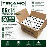 56X14 Termal Yazar Kasa Pos Rulosu ( 50 Adet) 5 Paket
