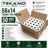 56X14 Termal Yazar Kasa Pos Rulosu ( 50 Adet) 5 Paket