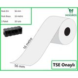 56X16 Metre Termal Kredi Kartı ve Yazarkasa Pos Rulosu 10 Adet