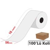 56x16 Metre Termal Yazarkasa Pos Kredi Kartı Rulosu 100'lü Koli