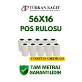 56X16 Termal Rulo - Yazarkasa Pos Rulosu 66 Paket 660 Adet 1 Koli