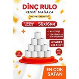 56X16 Termal Yazarkasa Pos Rulosu 40'adet