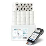 56x16 Yazar Kasa POS Rulosu 50 Adet (5 Paket), Termal Rulo, 48 GSM, Bitme uyarı şeridi, BPA İçermez, 56mmx16m