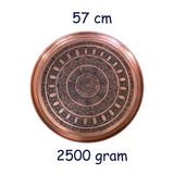 57 Cm El İşlemeli Otantik Desenli Kalın Urfa Bakır Tepsi - Bakır-Tps483