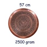 57 Cm El İşlemeli Otantik Desenli Kalın Urfa Bakır Tepsi - Bakır-Tps484