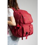 571 Collection Klinkır Sırt Çantası Çok Cepli 45*30 Cm Büyük Boy Lise Üniversite Okul Çantası
