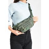 571 Collections 571-7F Unisex Yeşil Çok Cepli Bel Çantası