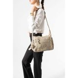 571 Collections Çanta Çapraz Askılı Ultra Hafif Çok Cepli Omuz Çantası Bej (Model: 571-6L)